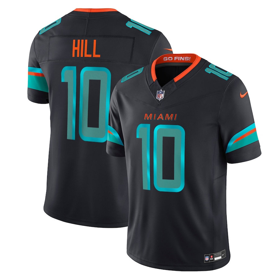 Men Miami Dolphins #10 Hill Nike 2025 Blue Limited Nike NFL Jersey 002->miami dolphins->NFL Jersey
